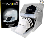 The CapBox 2.0 (2 Pack Clear) Hat Organizer for Baseball Caps, Stackable Hat Rack Cap Storage Container