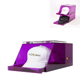 The L.A. Purple Glasshouse CapBox Transparent Hat Rack Stackable Baseball Cap Storage